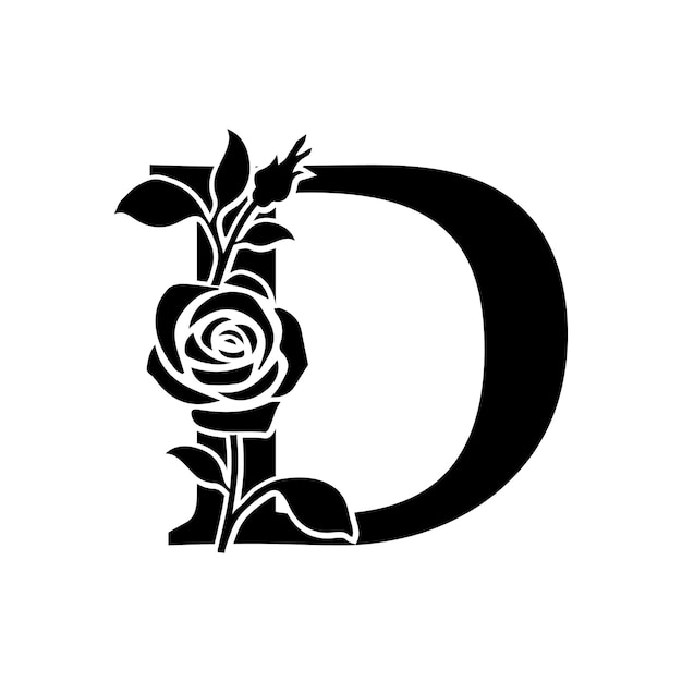 FLOR LETRA ILUSTRACIÓN D