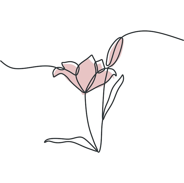 flor línea arte dibujo vector