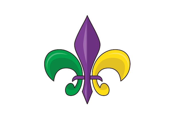 flor de lis, carnaval, vector