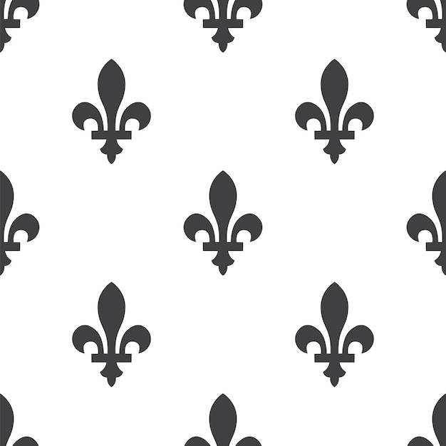 Flor de lis, patrón transparente de vector, editable se puede utilizar para fondos de páginas web, rellenos de patrón