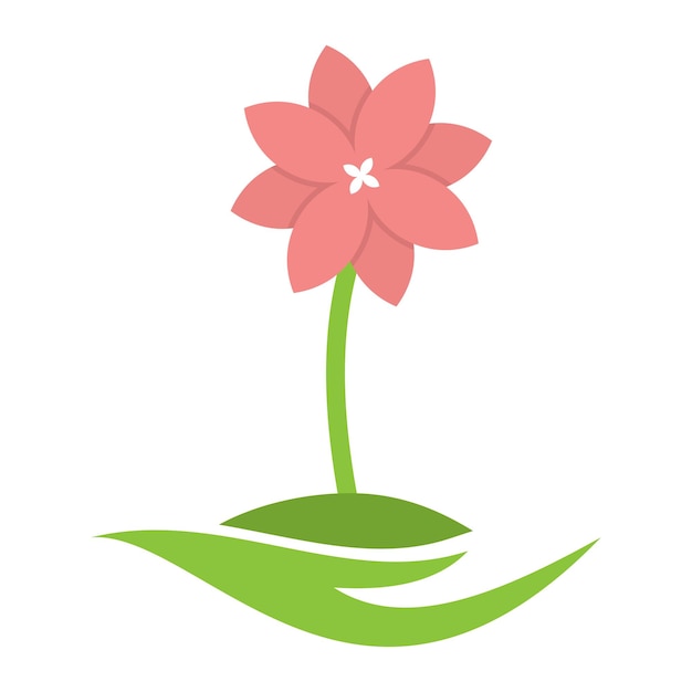 Flor Logo abstracto Salón de belleza Spa Marca de cosméticos Estilo lineal