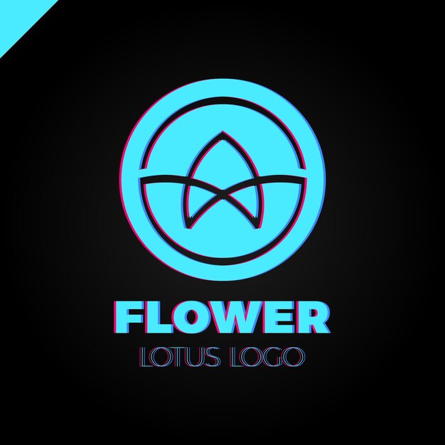 Flor logo círculo plantilla de vector de diseño abstracto. icono de lotus spa. cosméticos hotel garden salón de belleza concepto de logotipo.