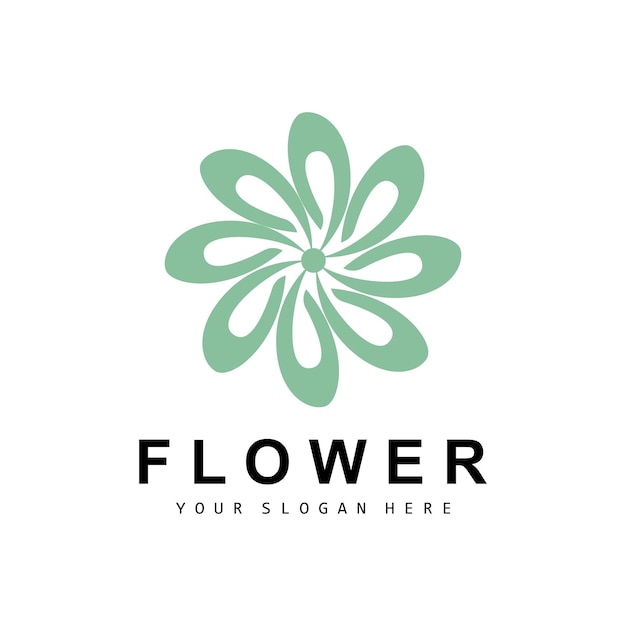 Flor Logo Planta Ornamental Diseño Planta Vector Producto Marca Plantilla Icono
