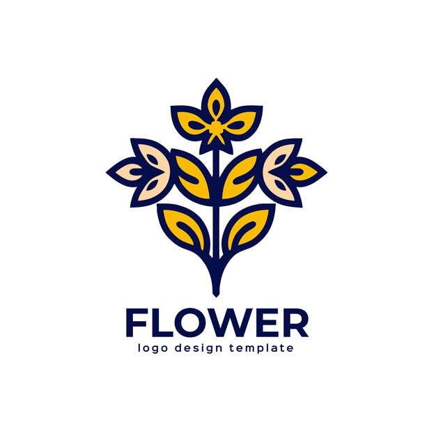 Flor logo plantilla vector icono ilustración diseño aislado sobre fondo blanco