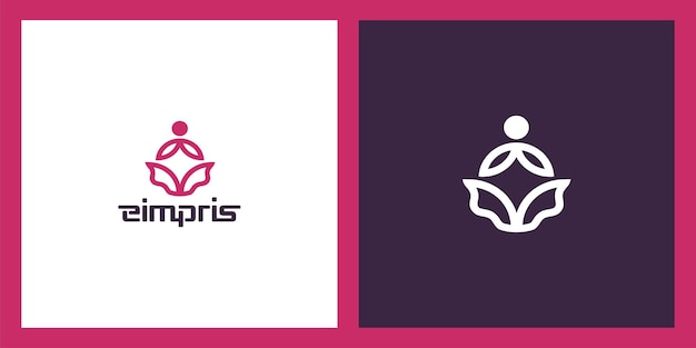 Flor de loto con diseño de logo de yoga.