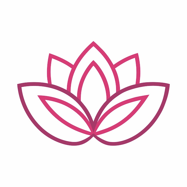 flor de loto diseño de logotipo femenino vector ilustración de icono