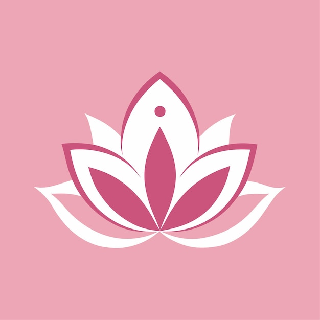 flor de loto diseño de logotipo femenino vector ilustración de icono