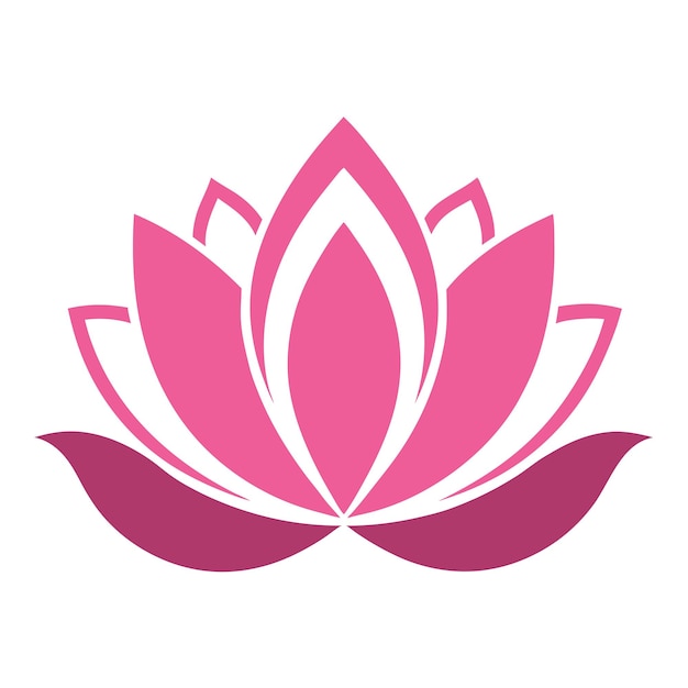 flor de loto diseño de logotipo femenino vector ilustración de icono