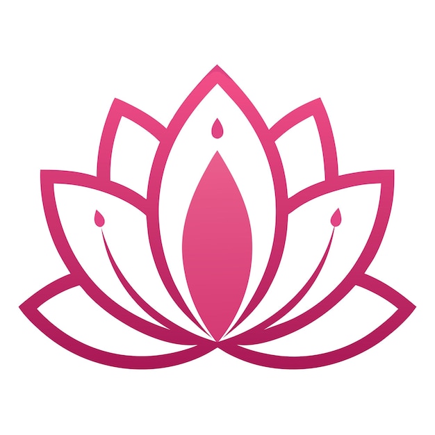 flor de loto diseño de logotipo femenino vector ilustración de icono