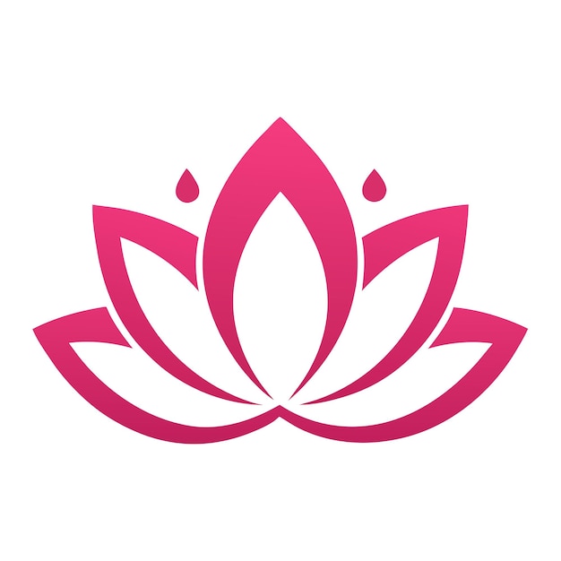flor de loto diseño de logotipo femenino vector ilustración de icono