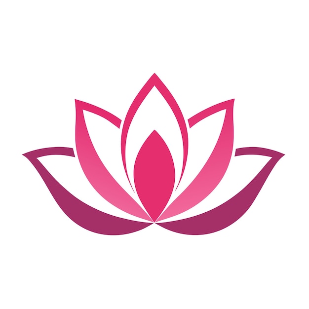 flor de loto diseño de logotipo femenino vector ilustración de icono