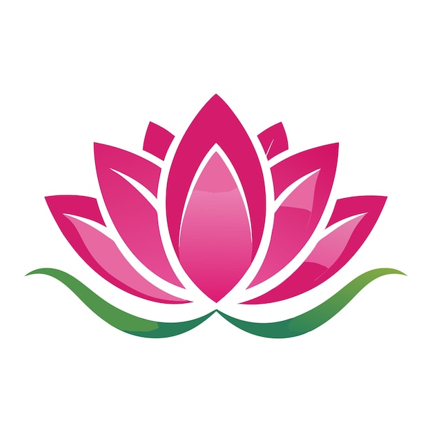 flor de loto diseño de logotipo femenino vector ilustración de icono