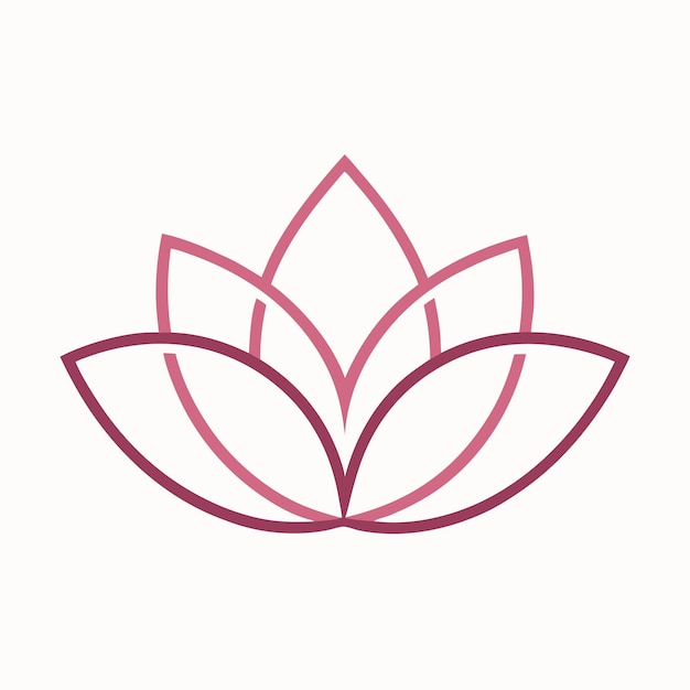 flor de loto diseño de logotipo femenino vector ilustración de icono