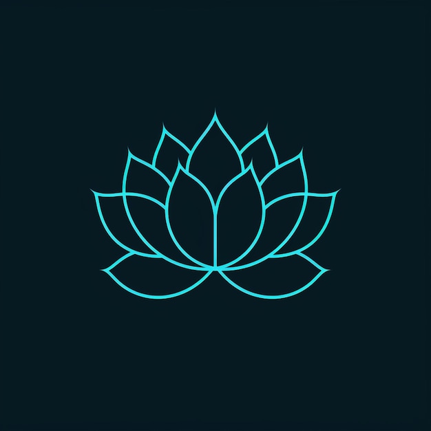 La flor del loto, el pétalo de la planta, la belleza de la naturaleza, la meditación zen, la paz, la serenidad, el logotipo del yoga.