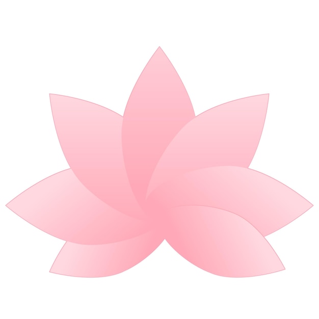 Vector flor de loto rosa, logotipo de spa, logotipo de yoga, meditación, ilustración de lotus