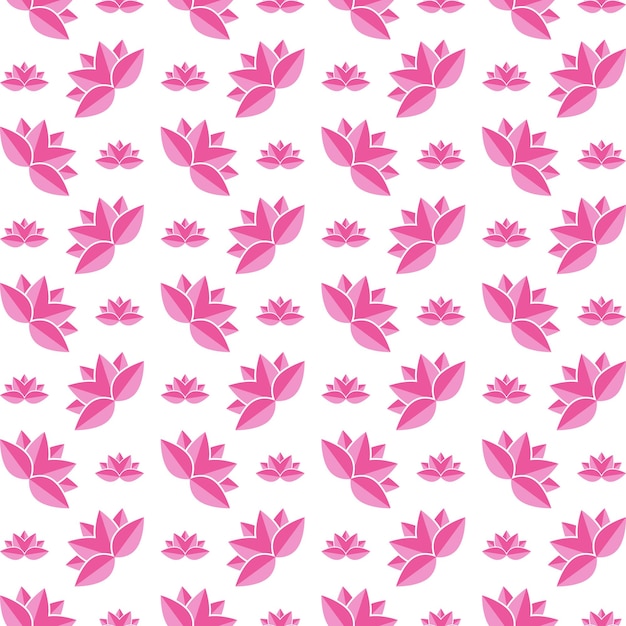 Flor de loto usable diseño de fondo de ilustración vectorial de patrón repetitivo multicolor de moda