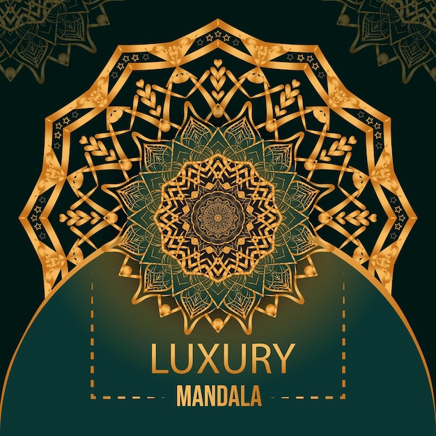 Flor de lujo mandala fondo estilo arabesco