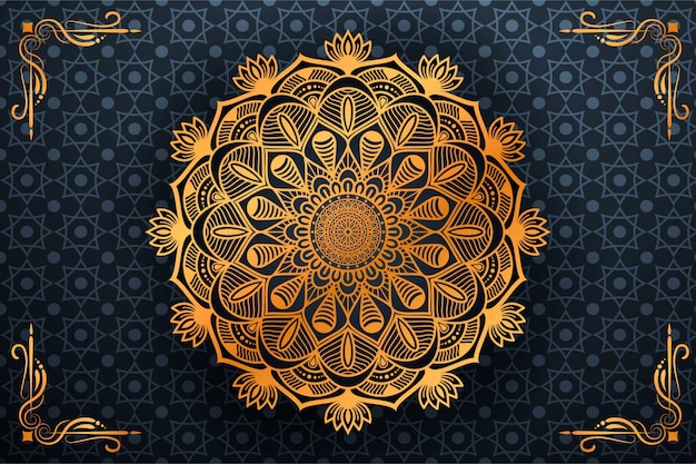 Flor de lujo mandala fondo estilo arabesco