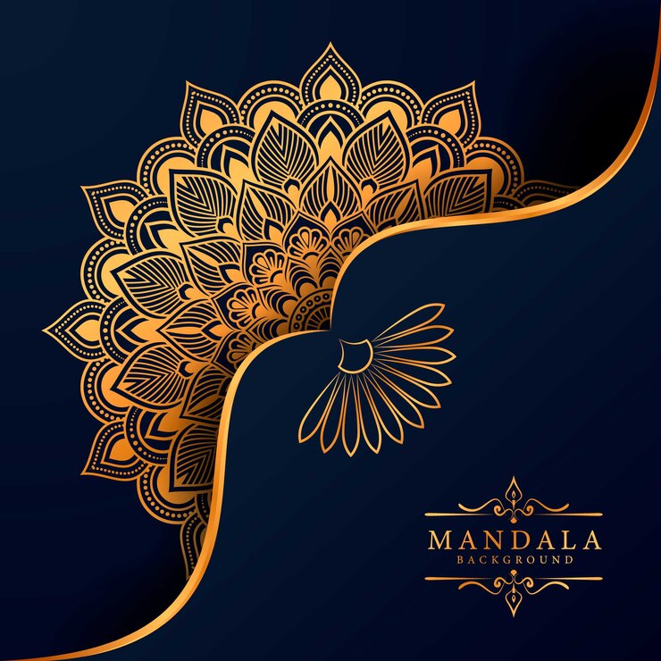 Vector flor de lujo mandala fondo estilo arabesco