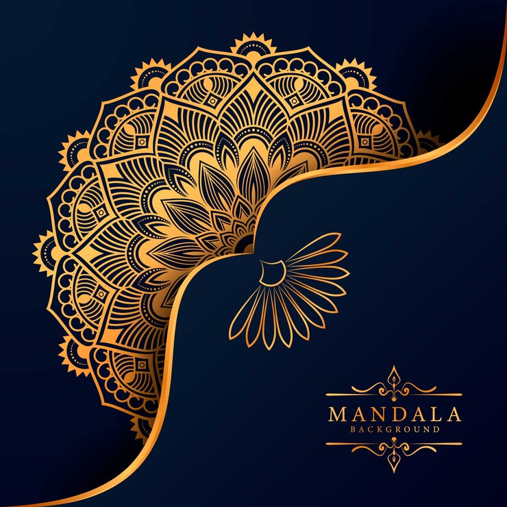 Vector flor de lujo mandala fondo estilo arabesco