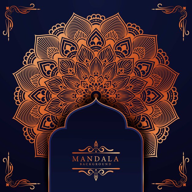 Flor de lujo mandala fondo estilo arabesco