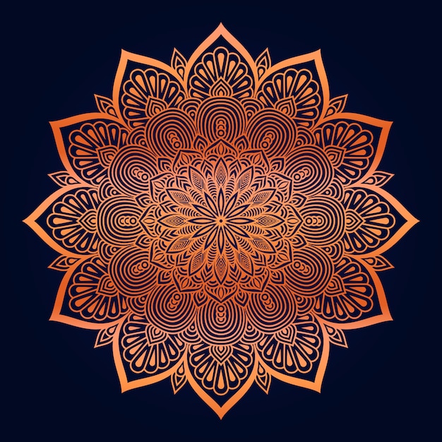 Vector flor de lujo mandala fondo estilo arabesco