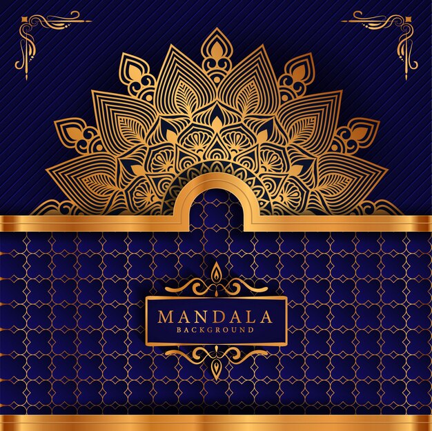 Flor de lujo mandala fondo estilo arabesco