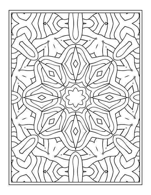 Flor mandala para colorear página mandala patrón libro para colorear
