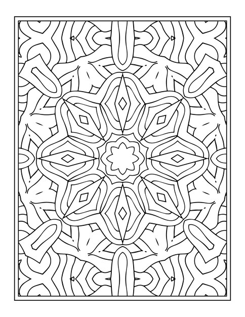 Flor mandala para colorear página mandala patrón libro para colorear