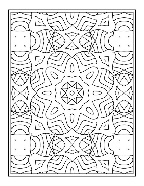 Flor mandala para colorear página mandala patrón libro para colorear