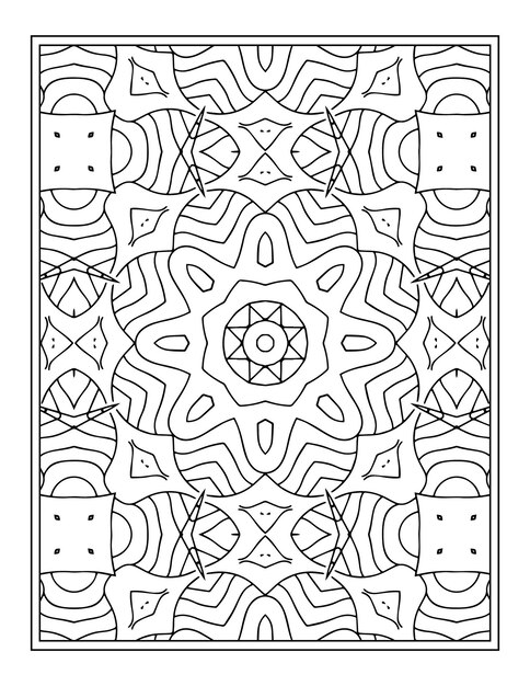 Flor mandala para colorear página mandala patrón libro para colorear