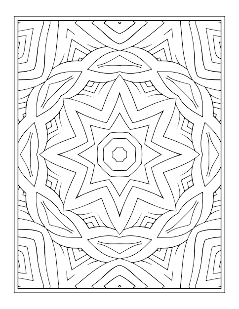 Flor mandala para colorear página mandala patrón libro para colorear