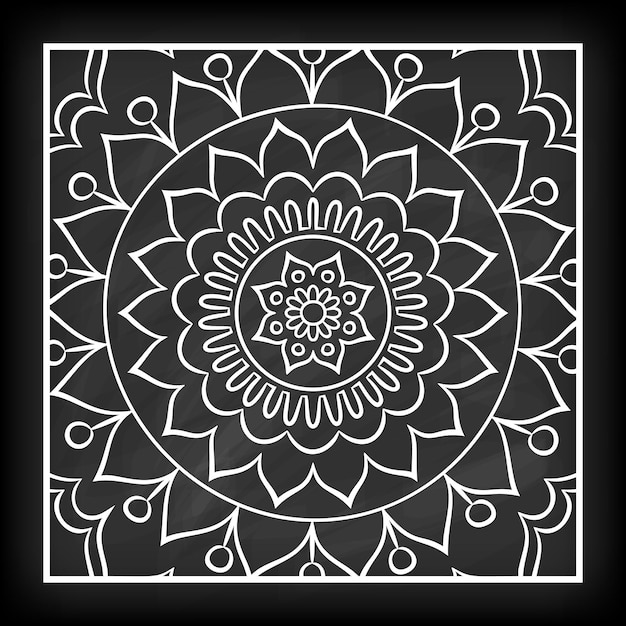 Vector flor de mandala de doodle