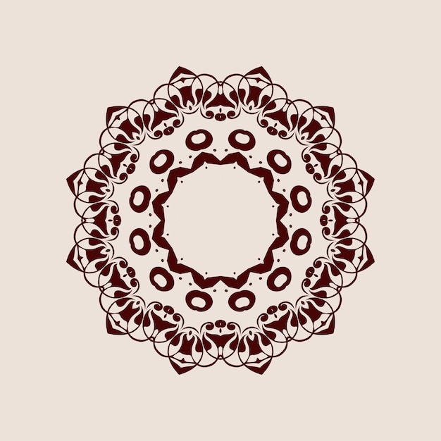Flor Mandala elemento abstracto para el diseño con hermoso color de fondo