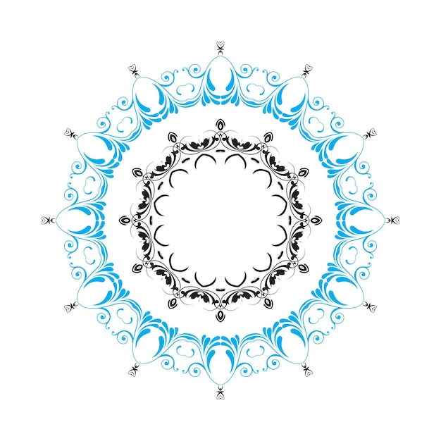 Flor Mandala Elementos decorativos vintage Patrón oriental Ilustración de vector de lujo