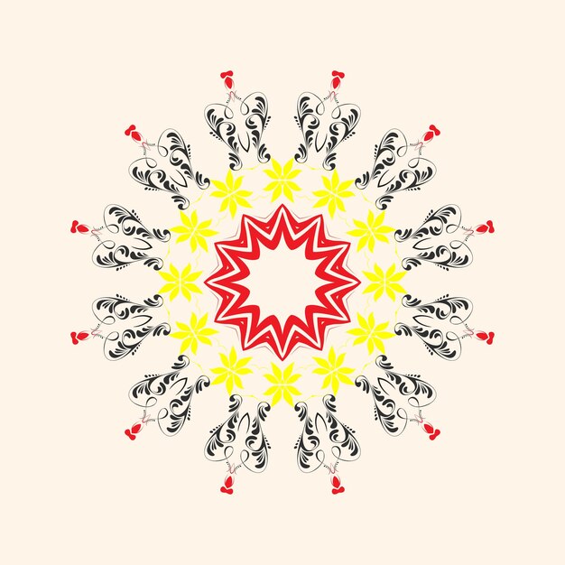 Flor Mandala Elementos decorativos vintage Patrón oriental Ilustración de vector de lujo
