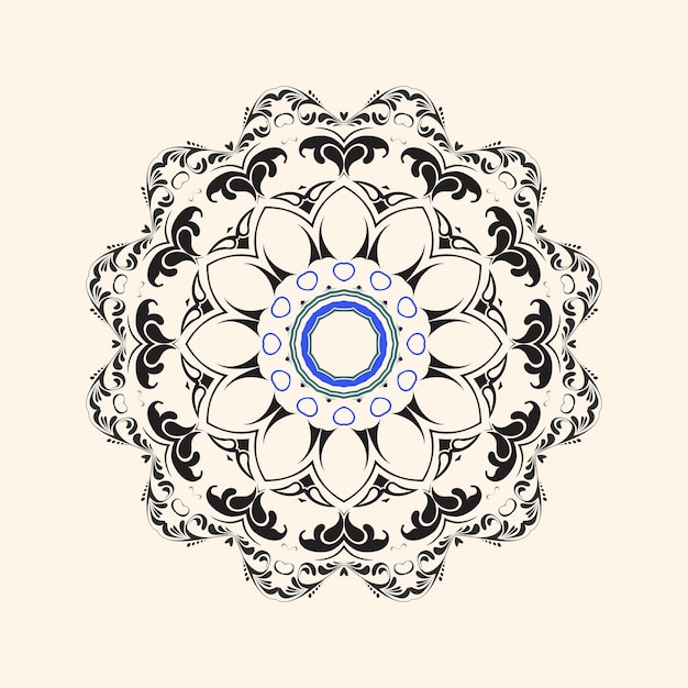Flor Mandala Elementos decorativos vintage Patrón oriental Ilustración de vector de lujo