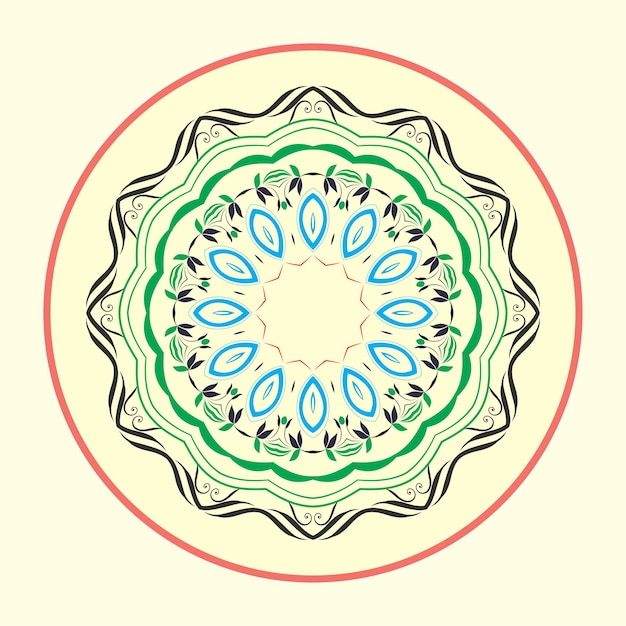 Flor Mandala Elementos decorativos vintage Patrón oriental Ilustración de vector de lujo