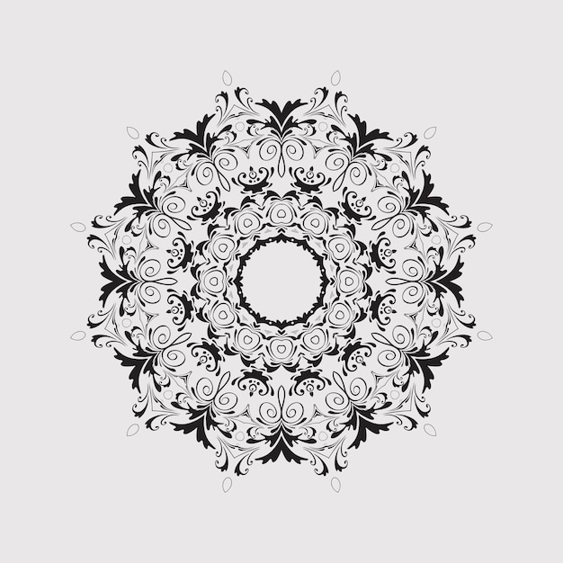 Flor Mandala Elementos decorativos vintage Patrón oriental Ilustración de vector de lujo
