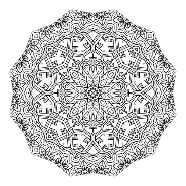 Vector flor mandala elementos decorativos vintage patrón oriental ilustración vectorial islam árabe