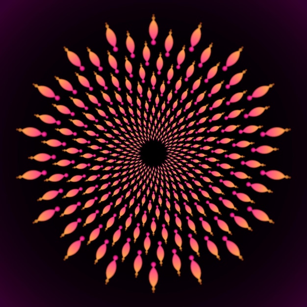 La flor del mandala en espiral