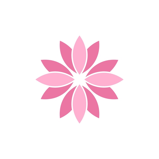 Flor Mandala Icono Vector Logo Plantilla