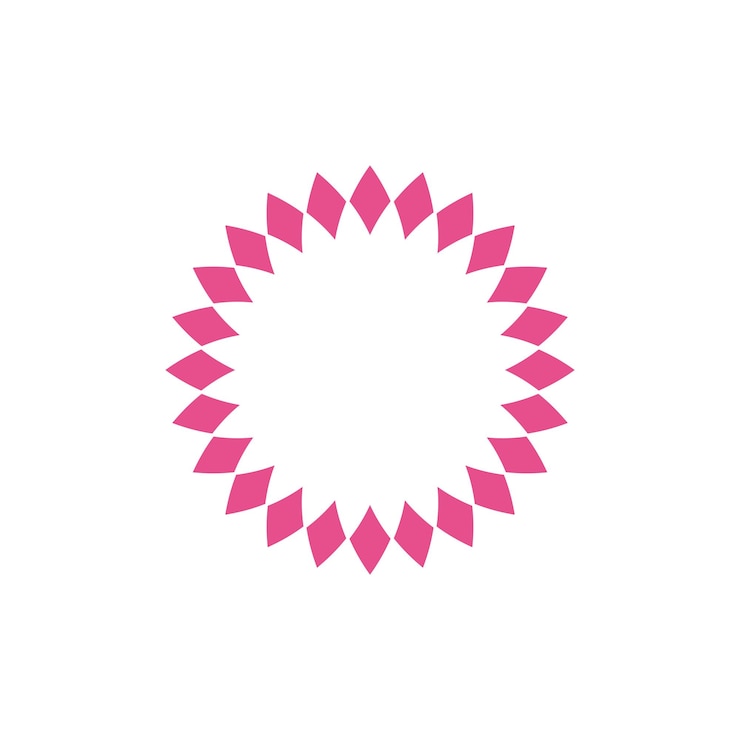 Vector flor mandala icono vector logo plantilla