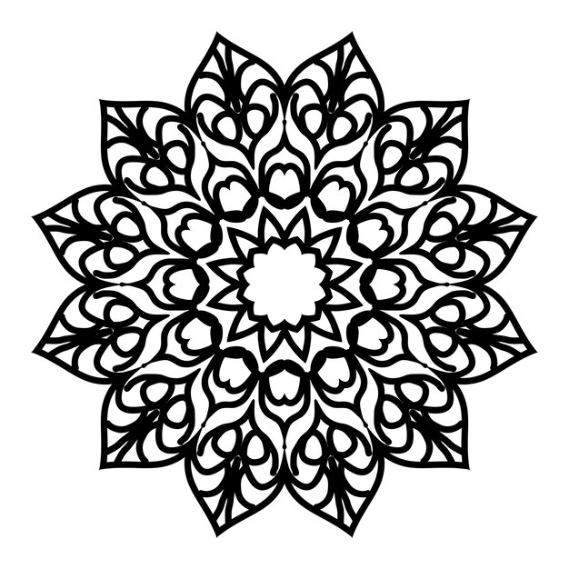 Flor Mandala vector ilustración redonda para colorear libro decorativo adornos redondos