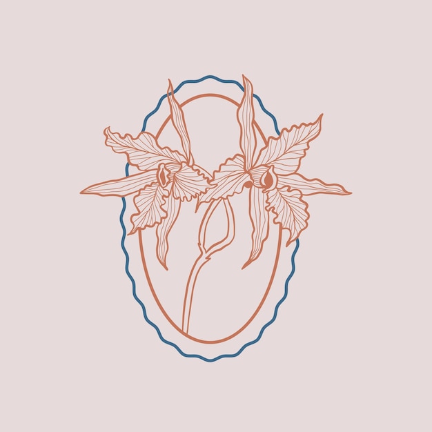 Flor minimalista dibujo gráfico dibujo icono negro sello moda tatuaje diseño floral botánico