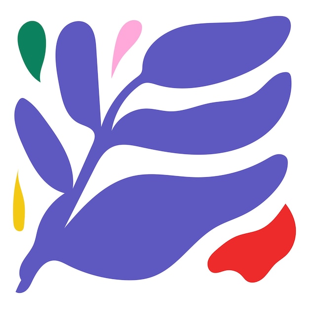 Flor moderna en azulejos con colores vibrantes Patrón de flores Matisse