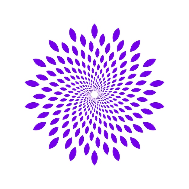 Una flor morada con pétalos morados.