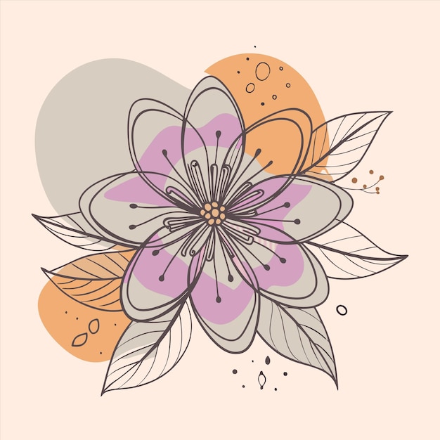 una flor se muestra con colores naranja y amarillo