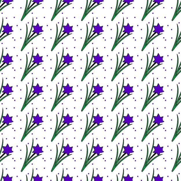 Flor de narciso y diseño de patrones sin fisuras de punto