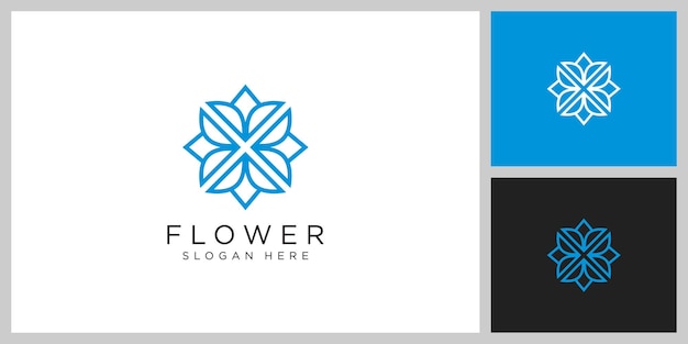 Flor naturaleza logo diseño plantilla vector